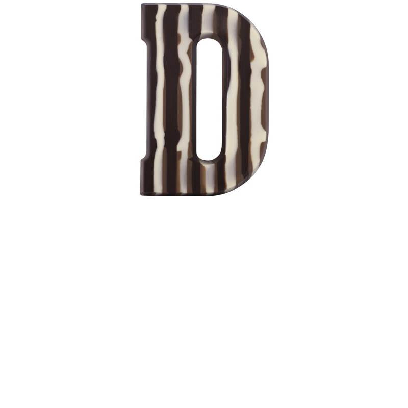 Chocoladeletter - Gemarmerd