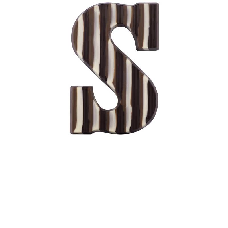 Chocoladeletter - Gemarmerd