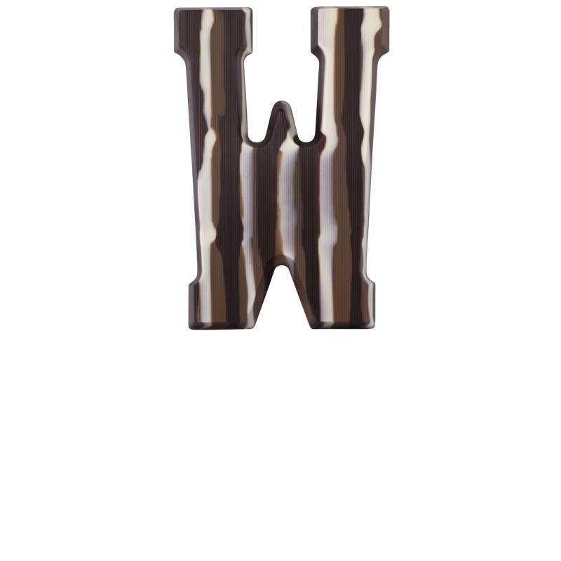 Chocoladeletter - Gemarmerd