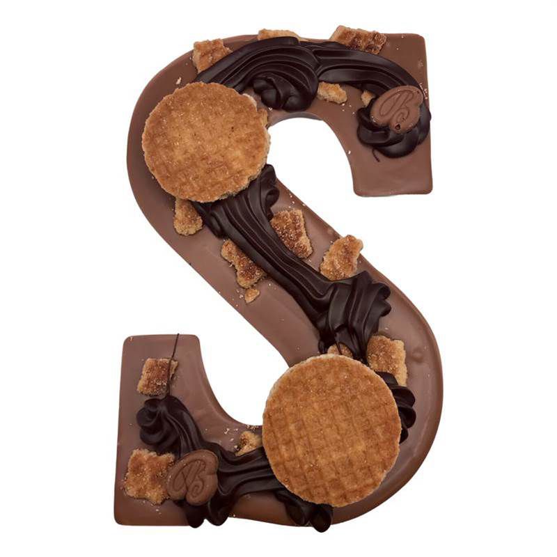 Opgespoten Letter - Melk met stroopwafel