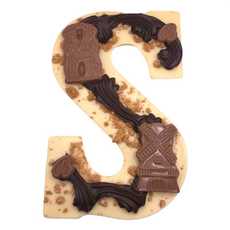 Opgespoten Letter - Wit met speculoos