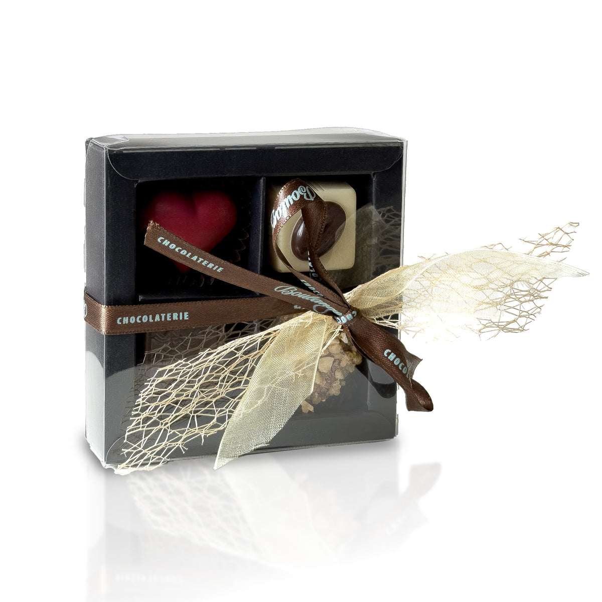 Luxe bonbon cadeau venster - 4 stuks