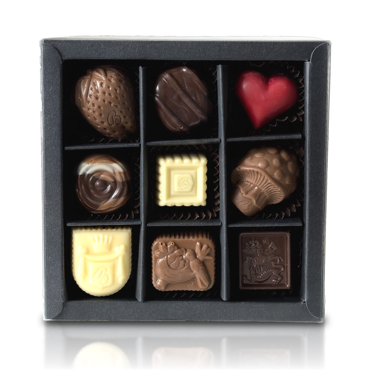 Luxe bonbon cadeau venster - 9 stuks