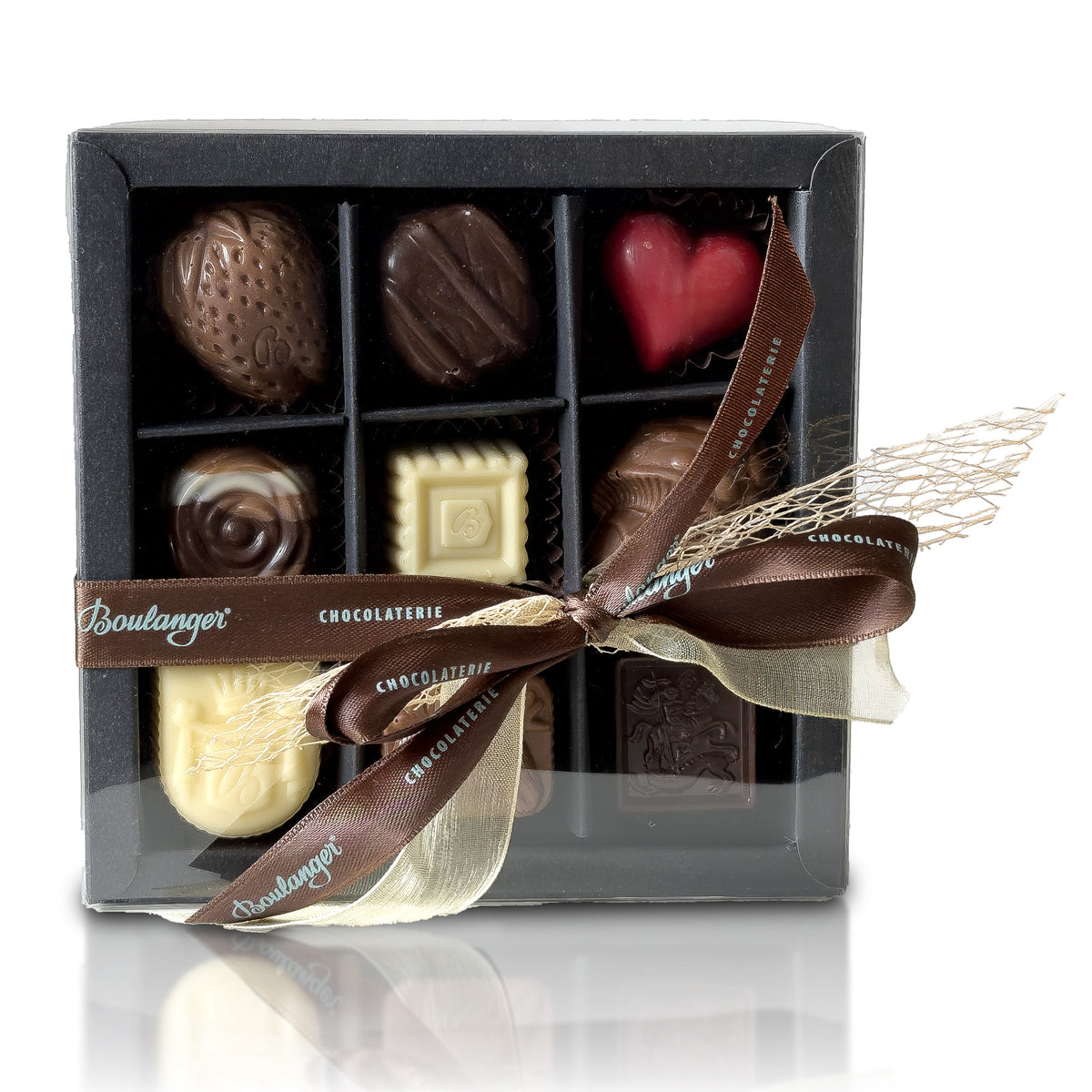 Luxe bonbon cadeau venster - 9 stuks