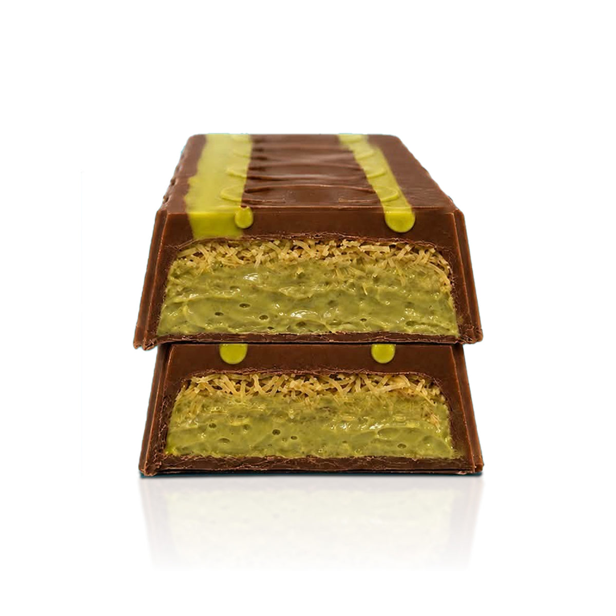 Reep "Chocolate" - Melk Slagroomvulling pistache kaitifi