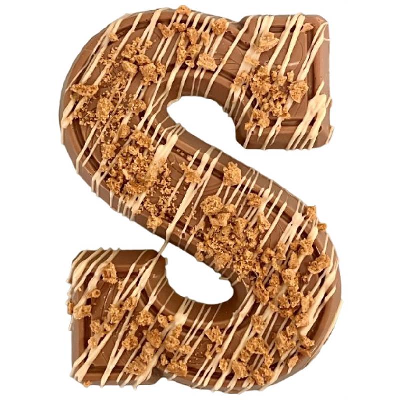 Gevulde letter - Melk met speculoos slagroomvulling