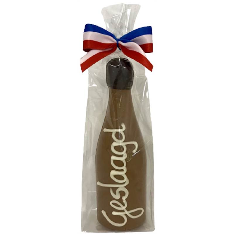 Champagne fles - "Geslaagd"