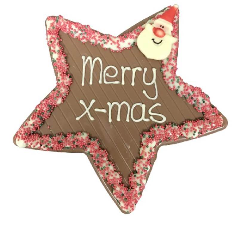 Ster met tekst - "Merry x-mas"