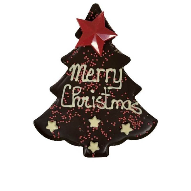 Tablet Kerstboom met tekst - "Merry Christmas"
