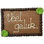 Tablet met tekst - "Veel geluk"